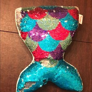 Mermaid tail sequence pillow